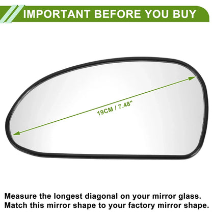 Heated Left Side Mirror Glass for Hyundai Sonata (1999-2005)
