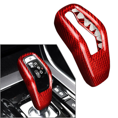 Red Carbon Fiber Gear Shift Knob Cover for Land Rover Range Rover Sport (2018-2021)