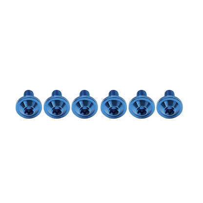 6 x M6x10mm Titanium Alloy Torx Head Bolts for Bike Motor - Blue