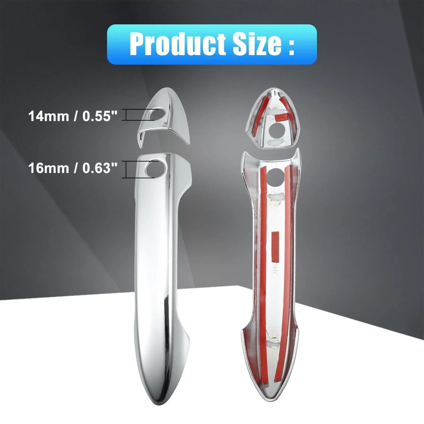 Car Door Handle Cover Trims for Honda Accord (2018-2023) - Keyless Hole, Silver