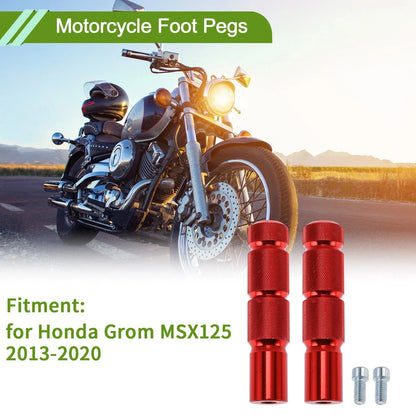 Motorcycle Foot Pegs for Honda Grom MSX125 2013-2020 Aluminum Alloy Red
