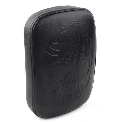 Black Rear Passenger Pillion Pad Seat for Harley Bobber Sportster
