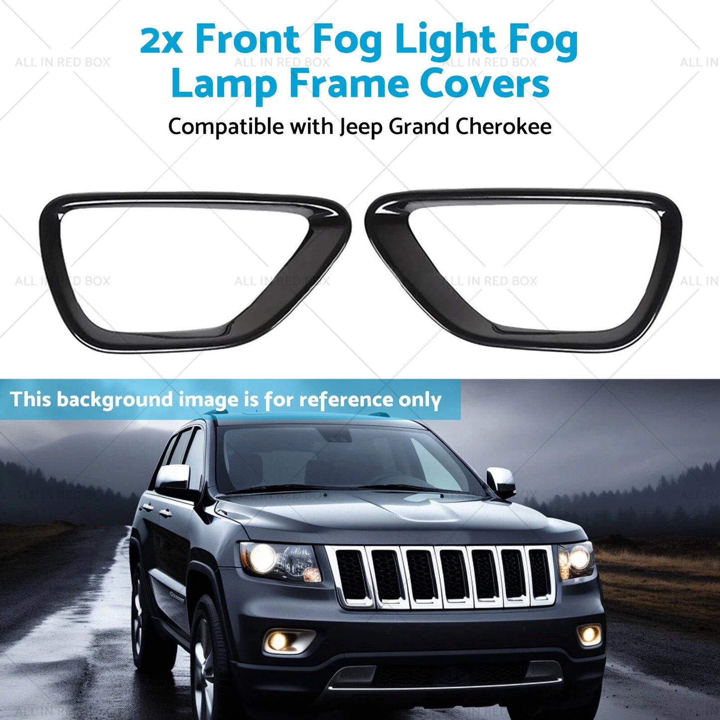 Front Fog Light Lamp Frame Covers for Jeep Grand Cherokee (2014-2016)