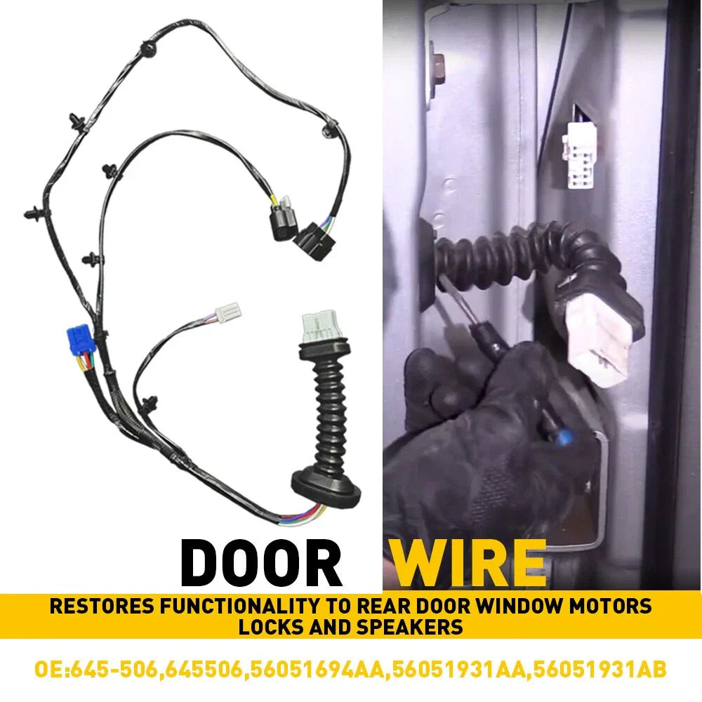 Rear Door Wiring Harness for Dodge Ram 1500 2500 3500 4500 5500 (2002-2023)
