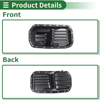 Engine Oil Pan for Hyundai Accent (1994-2000) - 1 x No.2151026010 Iron Black