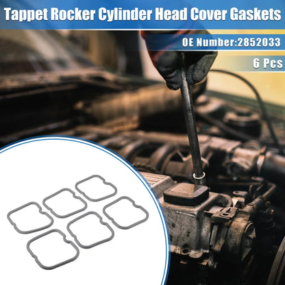 6 Pcs Valve Cover Gaskets for Dodge Ram (1989-1998) Rubber Gray