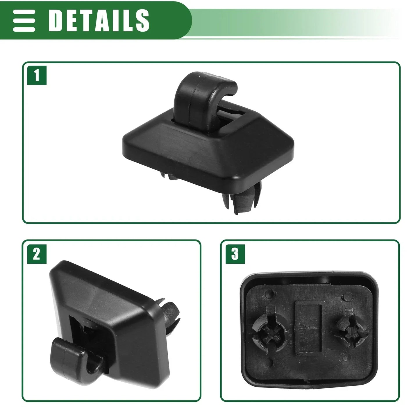 Sun Visor Holder Clip for Honda Accord (1998-2007) - Black
