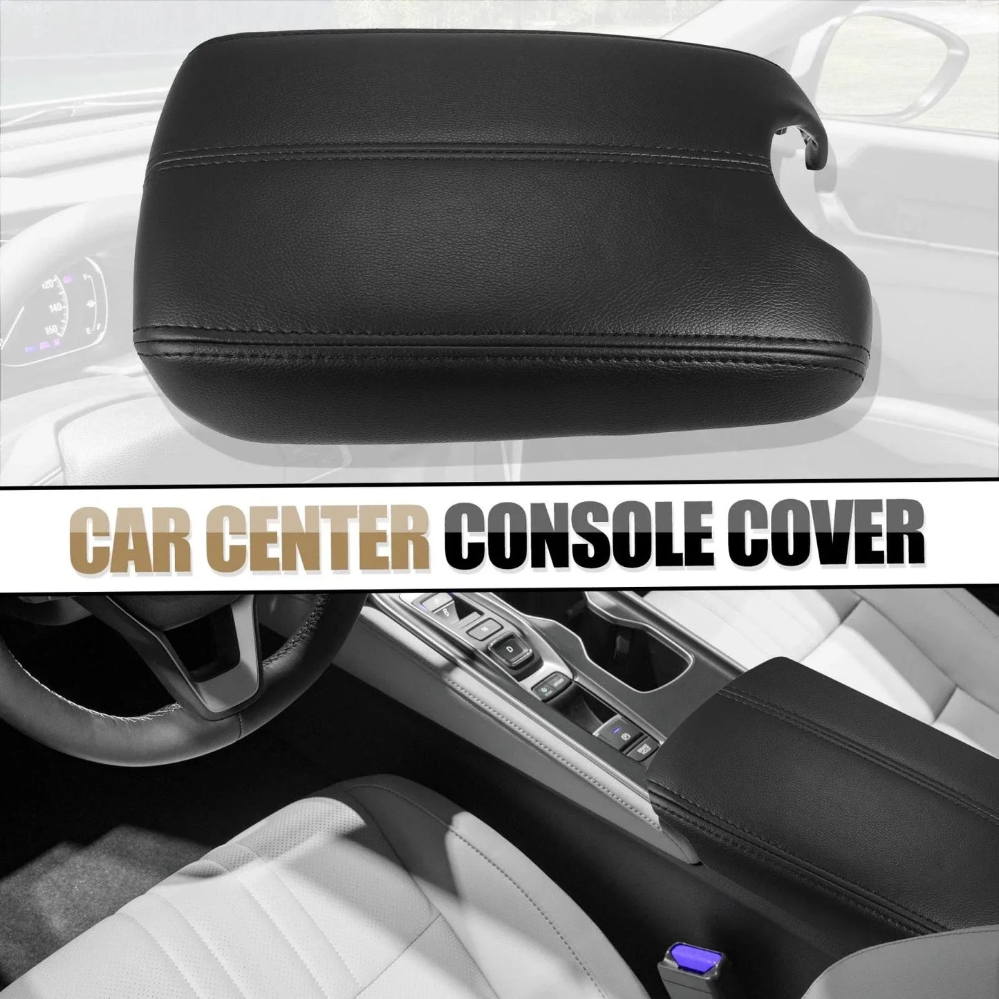 Car Center Console Cover Kit for Honda Accord (2008-2012) - Black