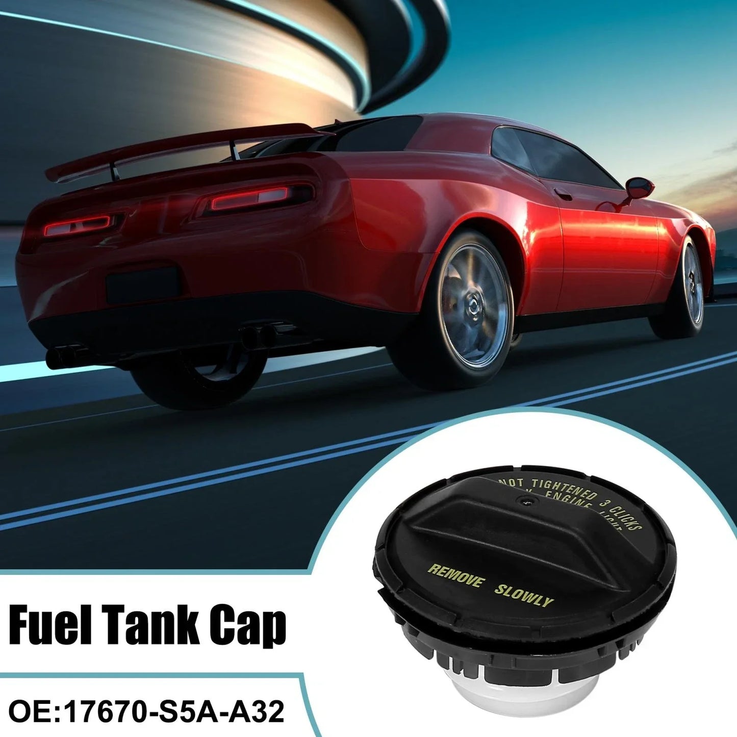 Car Engine Oil Fuel Tank Cap Cover for Honda Civic, Element, S2000 (2001-2011)