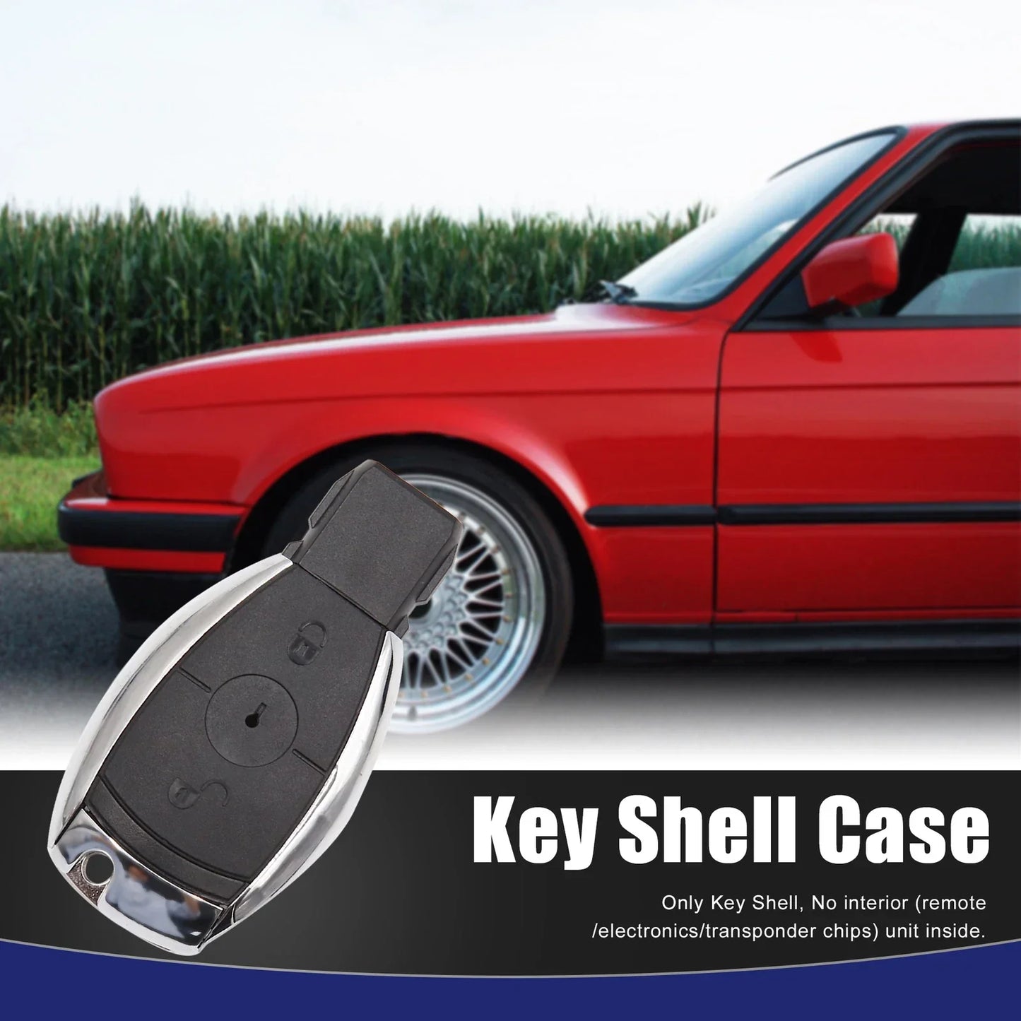 Uncut Key Fob Remote Case Shell for Mercedes