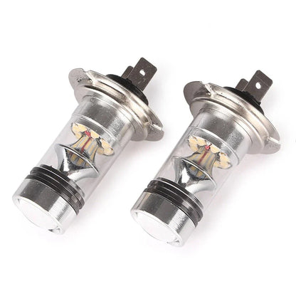 6000K H7 100W LED 20-SMD Projector Fog Driving DRL Light Bulbs for Car