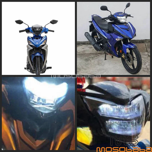 1Pc Black LED Headlight for Yamaha LC135 (V2-V6)