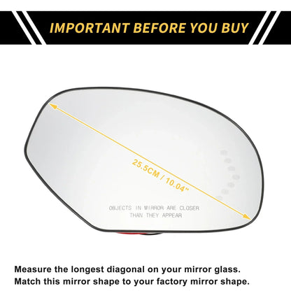 Heated Right Mirror Glass for GMC Sierra 2500 3500 HD (2011-2019)
