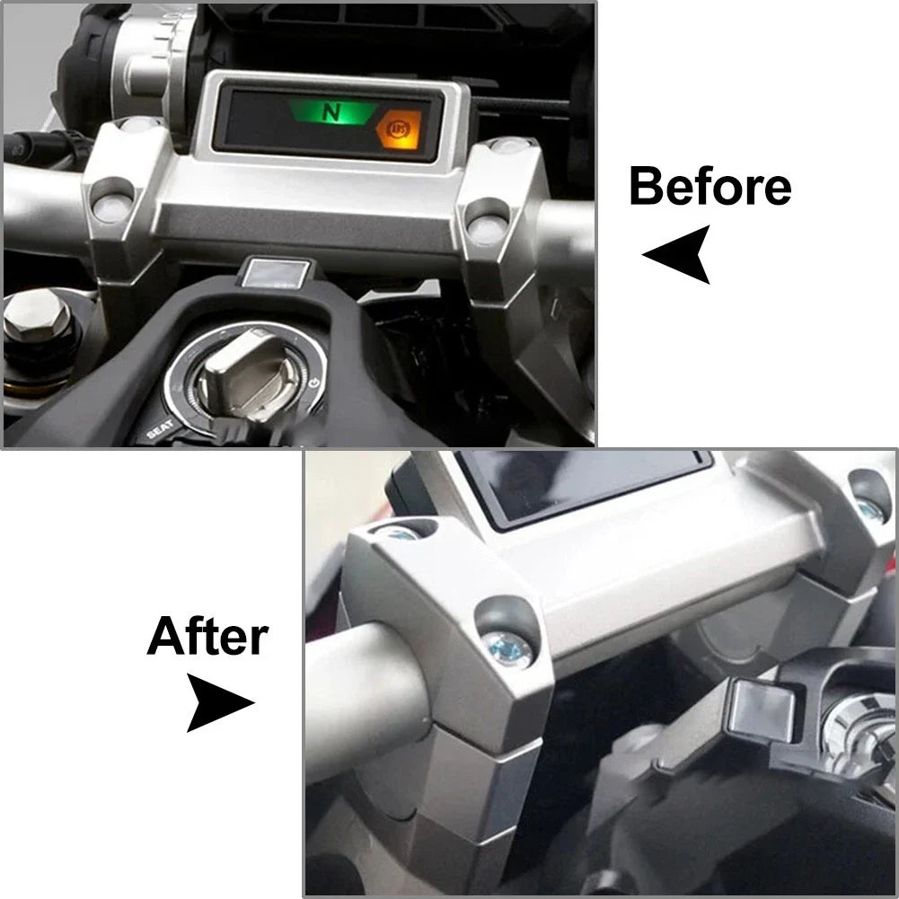 Handlebar Riser Clamp Mount Adapter Titanium for Honda X-ADV 750 (All)