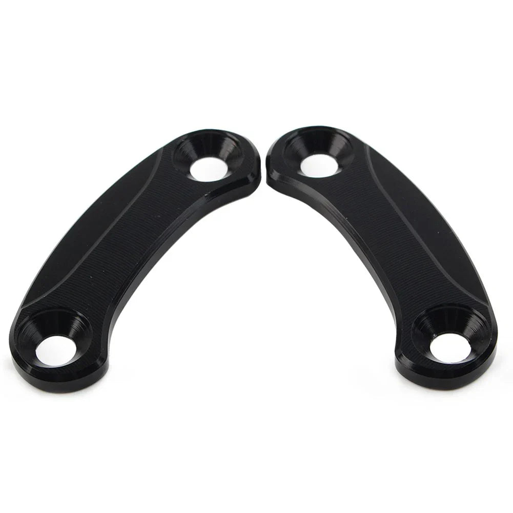 Kawasaki ZX-10R Rearview Mirror Block Off Base Plates Cover BLACK (2016-2021)