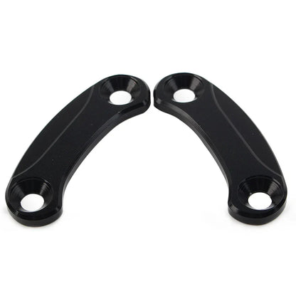 Kawasaki ZX-10R Rearview Mirror Block Off Base Plates Cover BLACK (2016-2021)