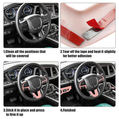 Steering Wheel Trim for Dodge Charger Challenger 2015-2021 - Pink
