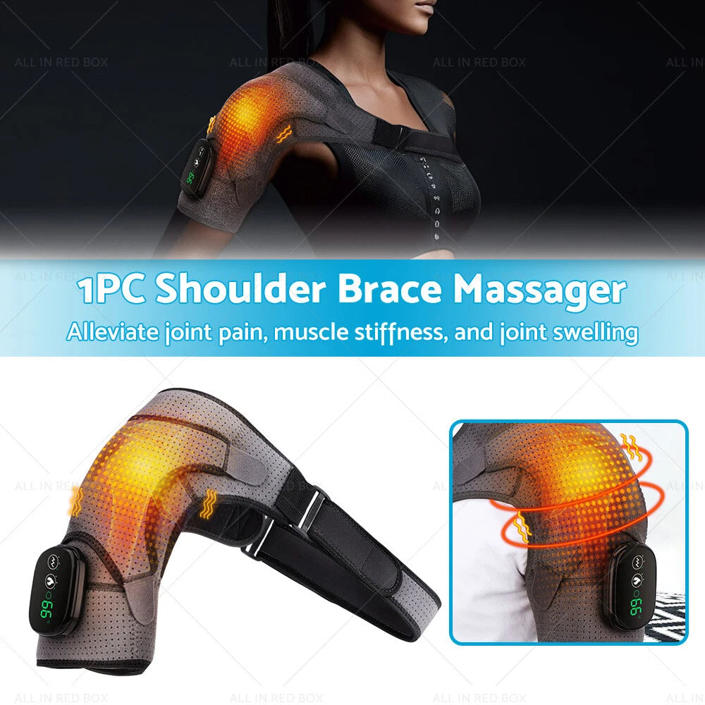 Heated Shoulder Brace for Rotator Cuff Support & Compression Wrap