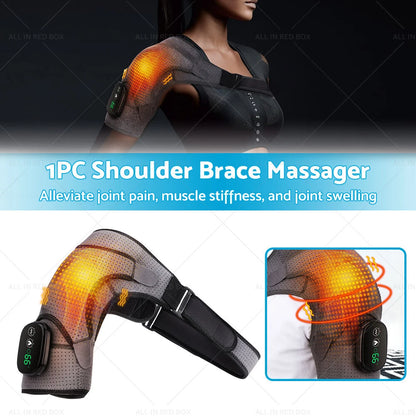 Heated Shoulder Brace for Rotator Cuff Support & Compression Wrap