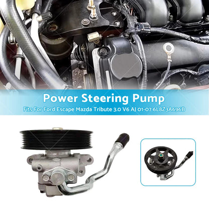 Power Steering Pump for Ford Escape, Mazda Tribute 3.0 V6 (2001-2007)