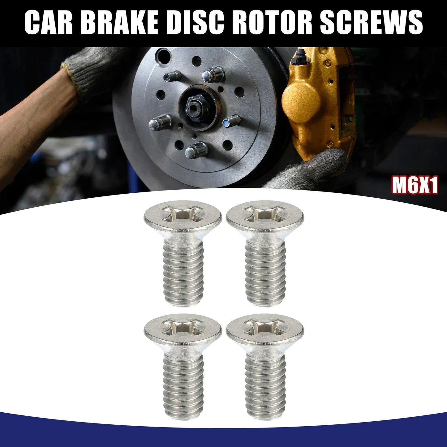 Brake Disc Rotor Screws Kit for Honda Accord  - 4 x Retaining Bolts