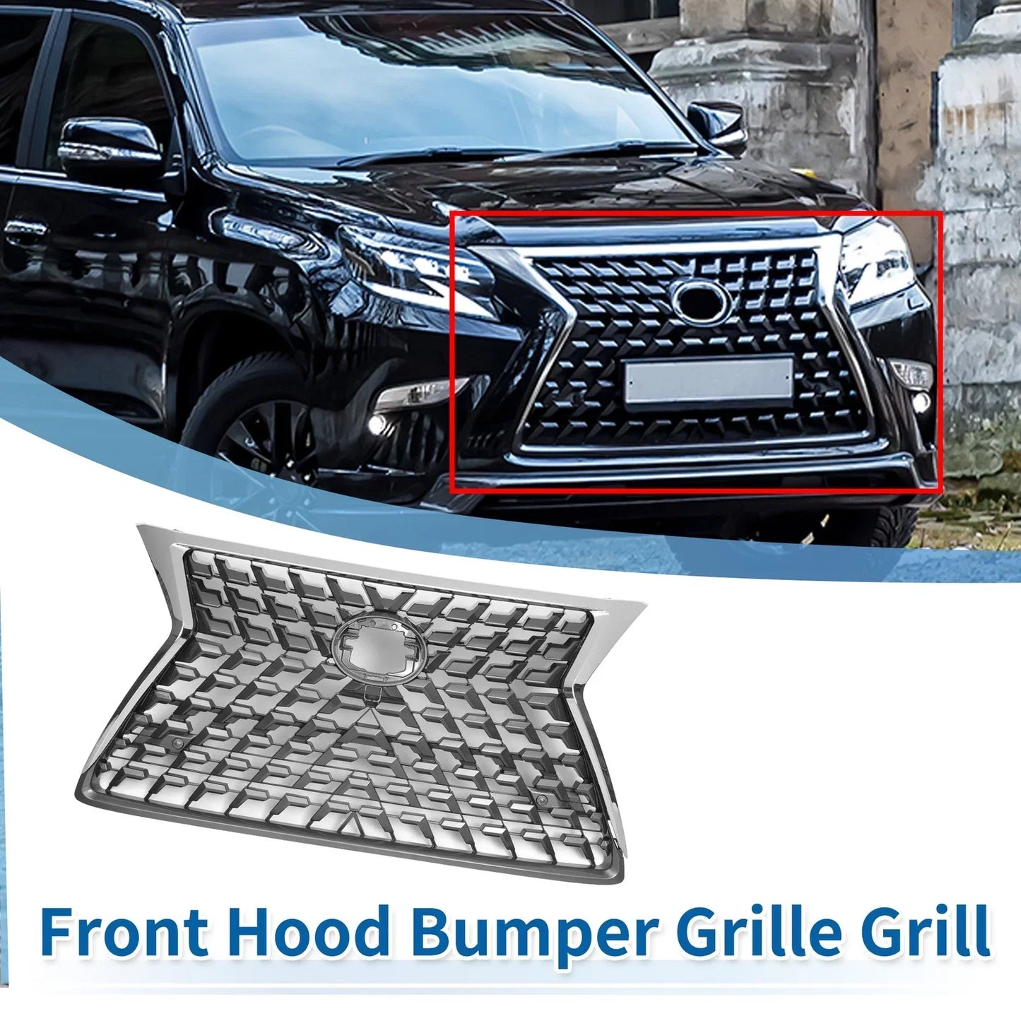 Front Hood Bumper Grille for Lexus GX460 F-Sport (2021)