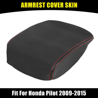 Car Center Console Lid Armrest Cover for Honda Pilot (2009-2015) Black