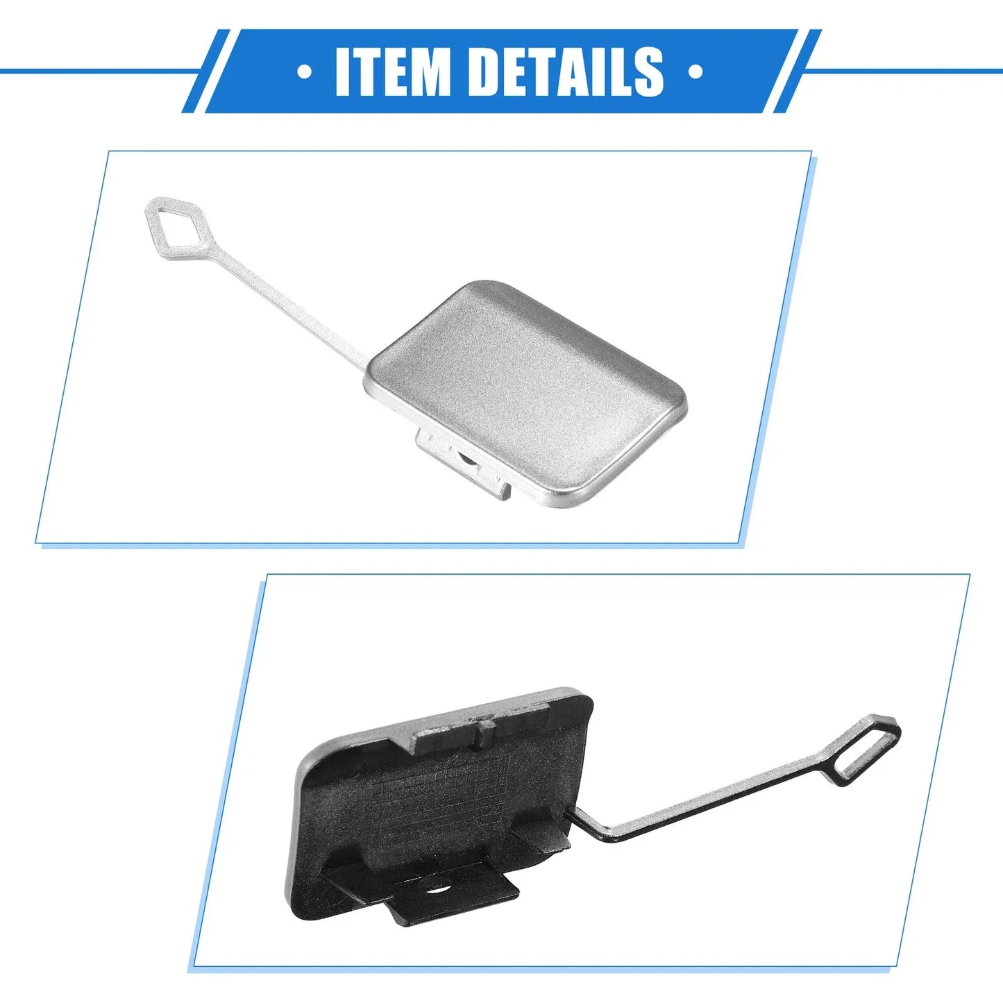 Rear Bumper Tow Hook Cap for Mercedes-Benz E350 Sedan (2010-2013) Silver Tone