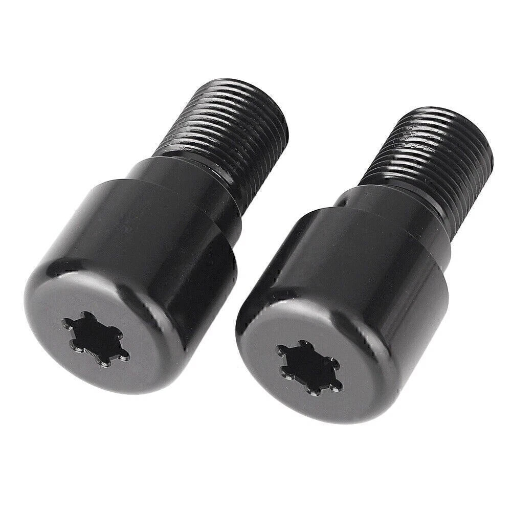 18mm Black Handlebar Grips & End Cap Plugs for Motorcycle Dirt Bike