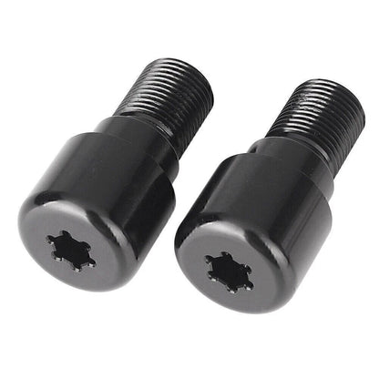 18mm Black Handlebar Grips & End Cap Plugs for Motorcycle Dirt Bike