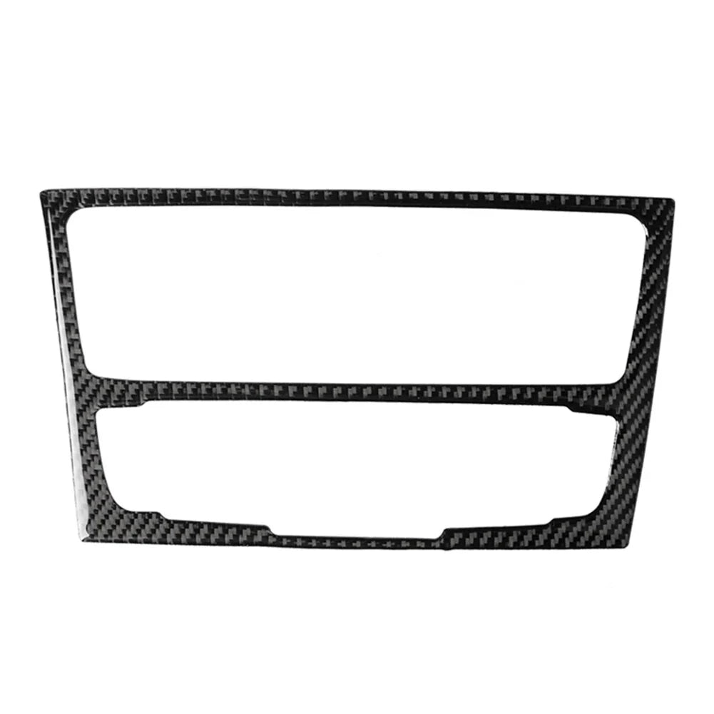 Carbon Black Console AC Audio CD Panel Cover Trim for Audi Q5 (2009-2017)