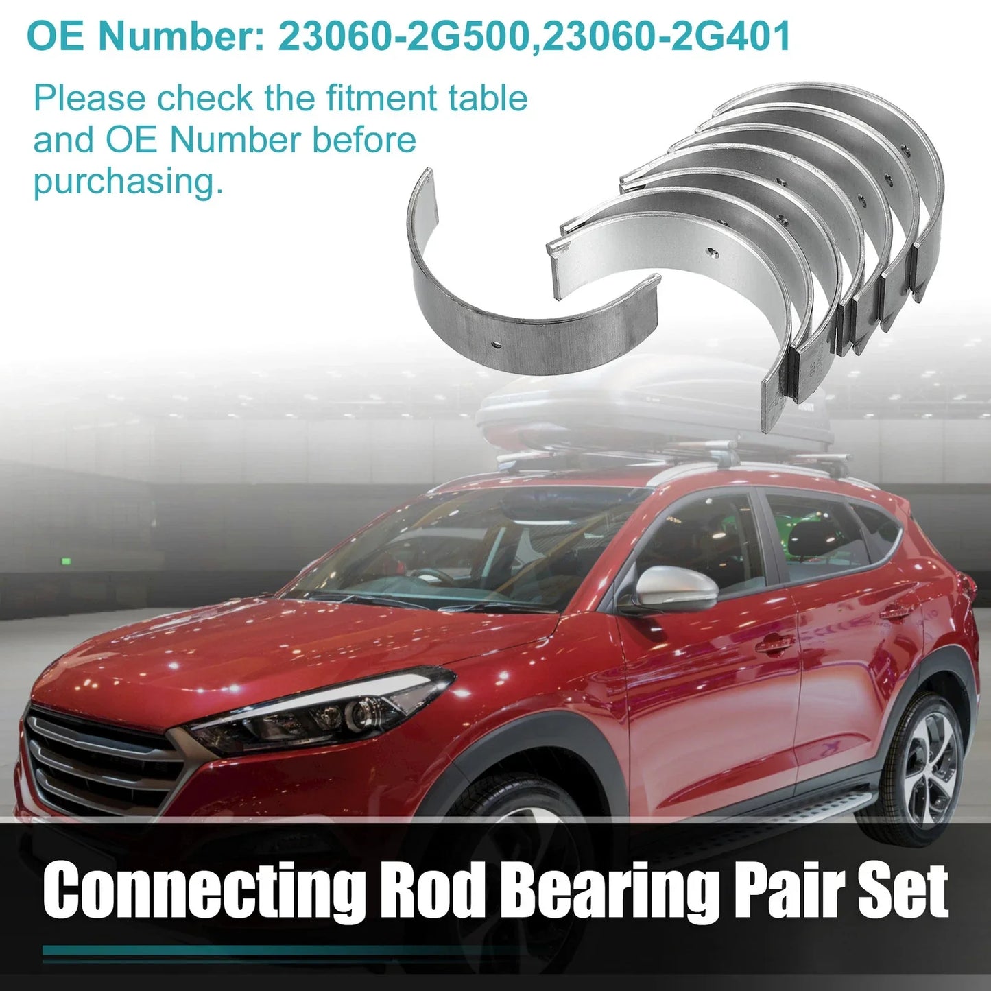 8 x Connecting Rod Bearings for Hyundai Santa Fe Tucson (2012-2018)