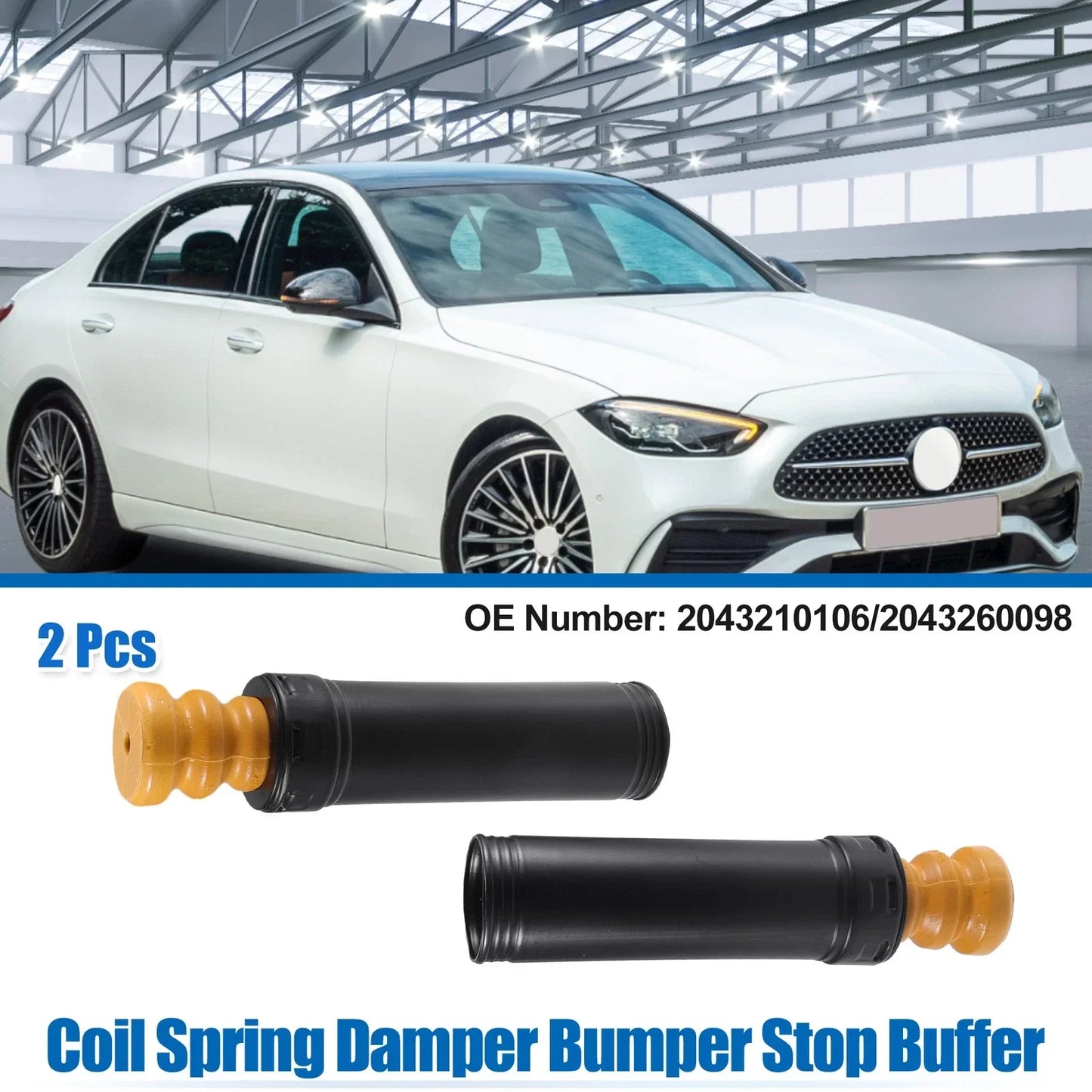 2 x Coil Spring Damper Bumper for Mercedes-Benz C63 (2008-2015)