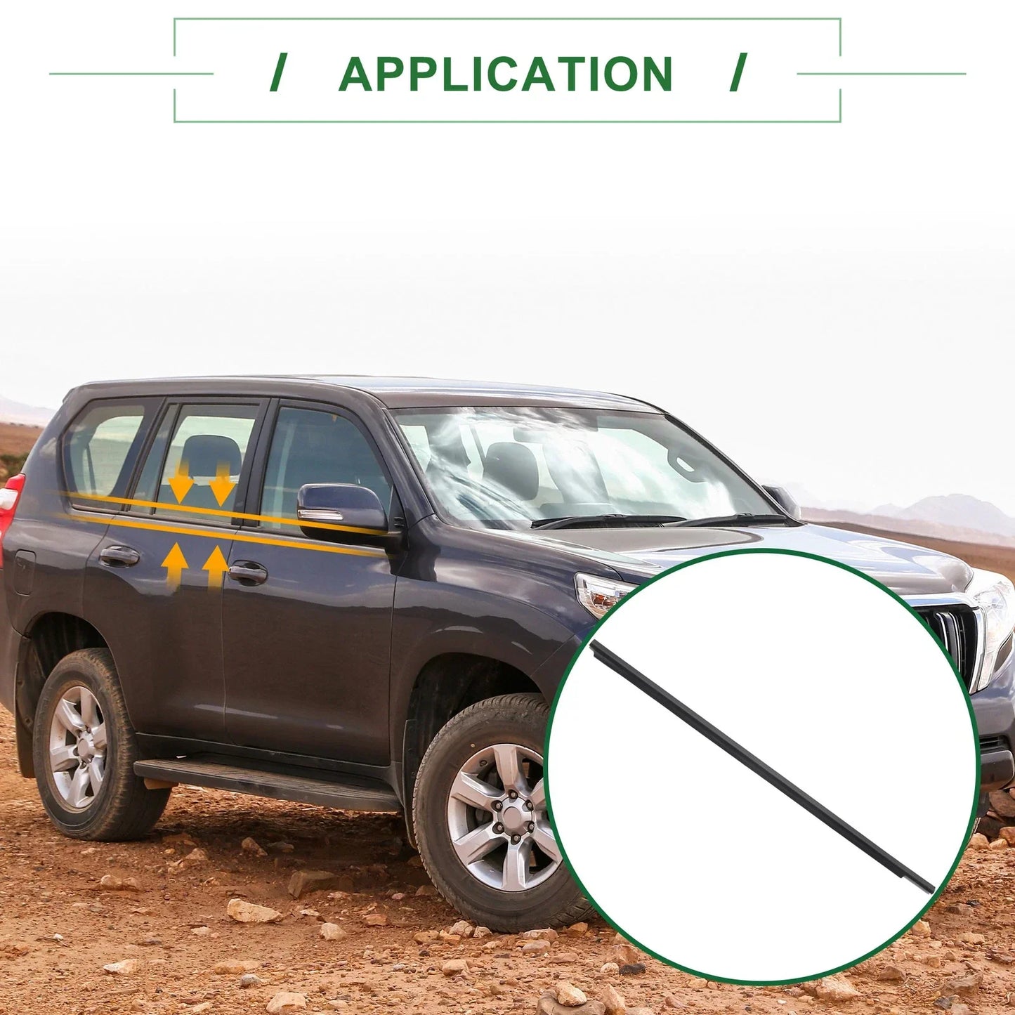 Front Right Weatherstrip Window Seal for Lexus GX470 (2003-2009)