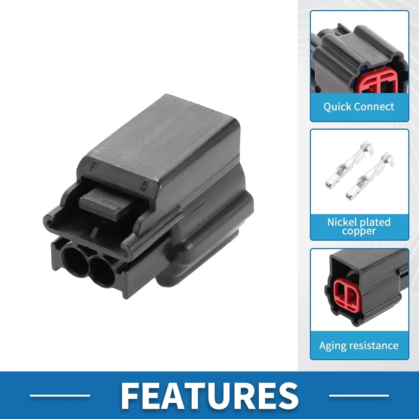 2 x Pin Headlight Wiper Motor Connector Plug for Toyota Lexus