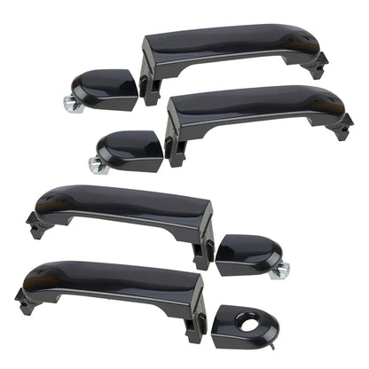 Outer Door Handles Set 4 x for Nissan Versa (2007-2012) Front & Rear Left Right