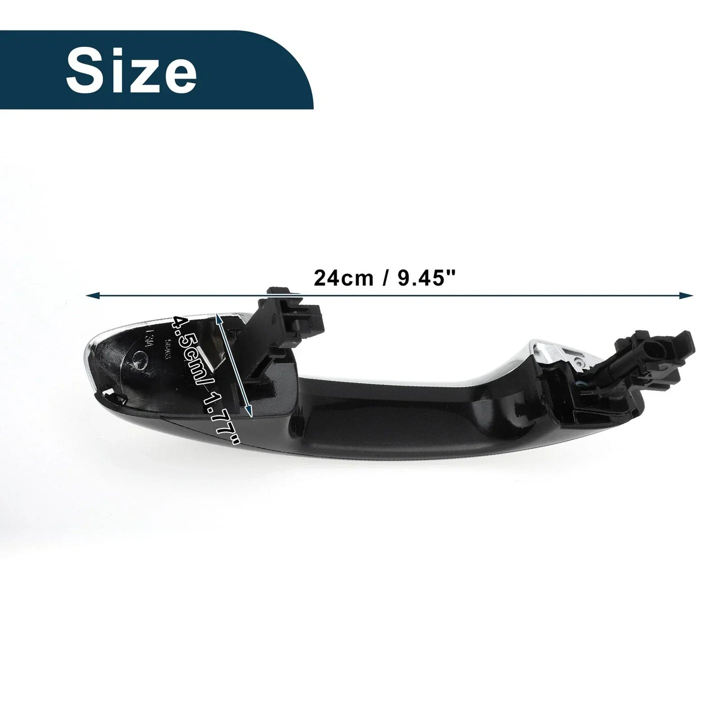 Exterior Door Handle for Mercedes-Benz W205 (2015-2023) Black Silver Tone