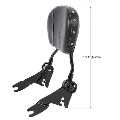 Passenger Backrest Sissy Bar for Harley Street Glide (2009-2024) Black