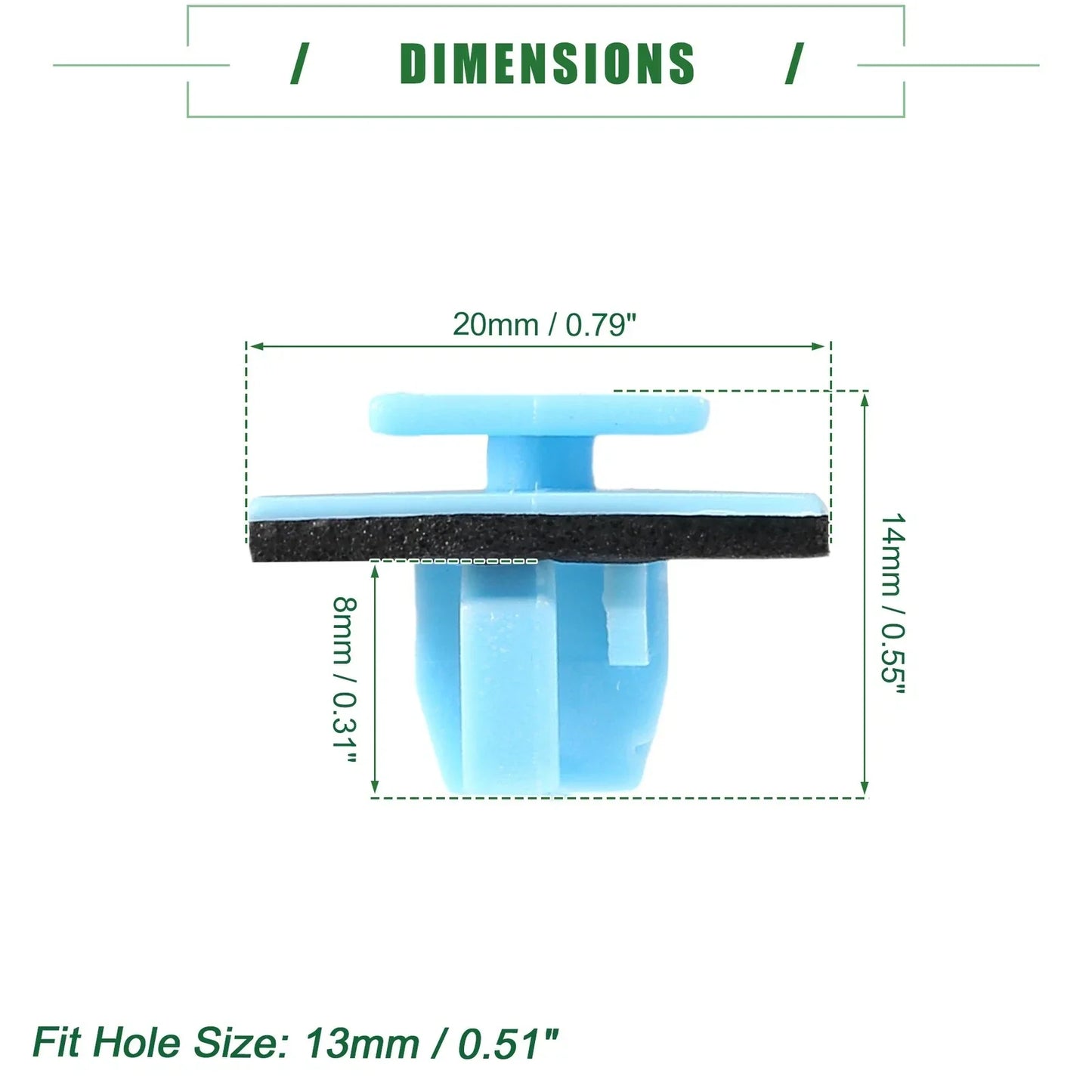 Wheel Opening Retainer Clips 80 Pcs for Hyundai Santa Fe (2013-2021)