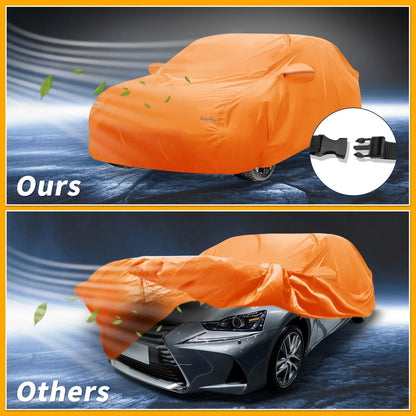 Waterproof All Weather Car Cover for Lexus IS (2014-2023) - Orange 210D-PU