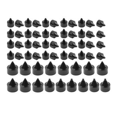 61X Engine Topper Bolt Caps Cover Black for Harley Twin Cam FLH (1999-2006)