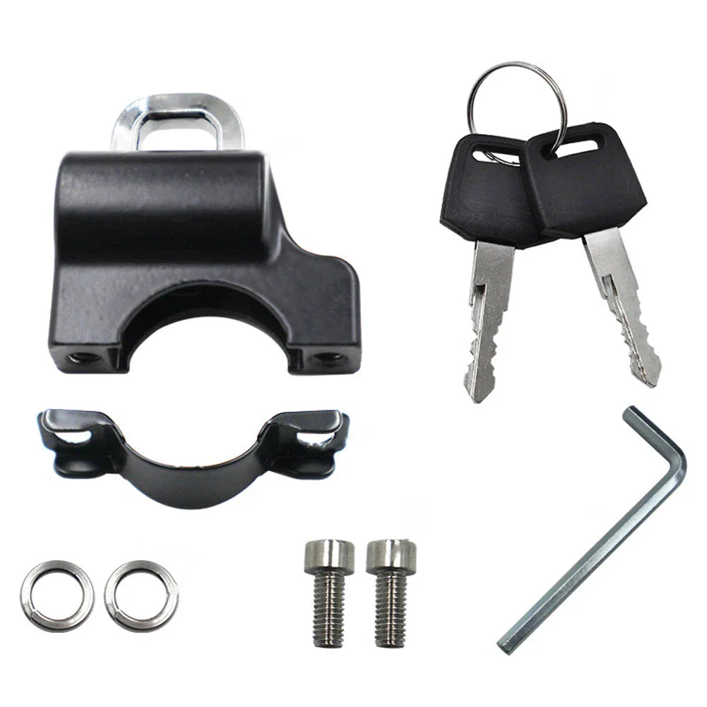 Motor Helmet Lock Handlebar 7/8" Tube Anti-theft Security for Universal