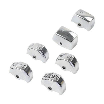 6 x Handlebar Control Switch Caps Chrome for Harley Breakout (2013-2015)