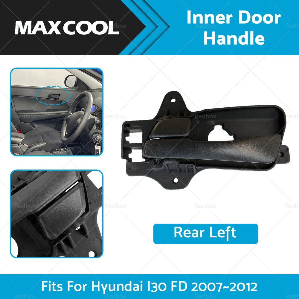 Rear Left Inner Door Handle LH for Hyundai I30 (2007-2012) Black
