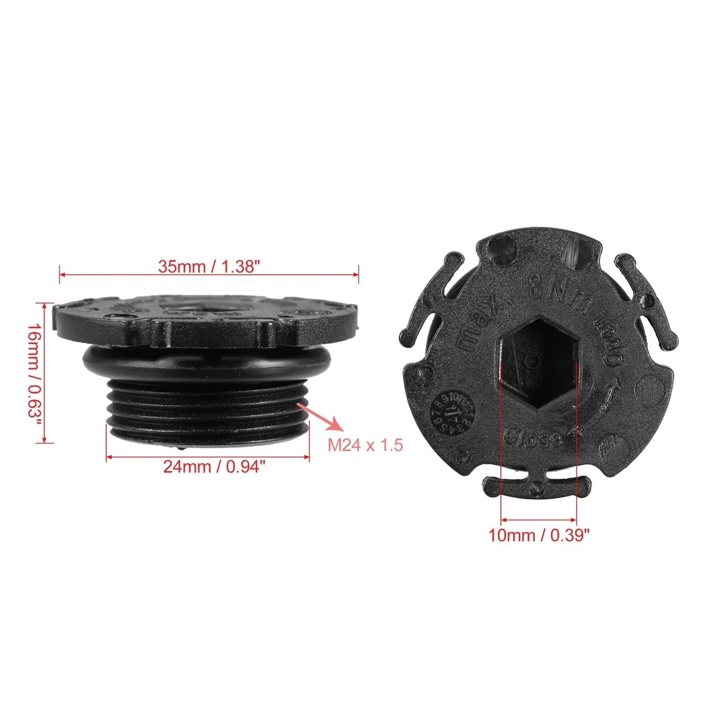 10 x ABS Engine Oil Drain Plug Replacement for BMW 320i (2013 - 2015)