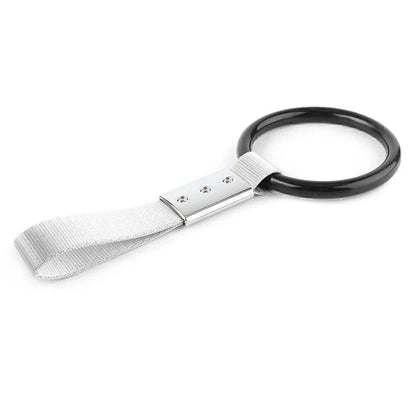 Round Tsurikawa Ring Handle Strap Charm for Subway Train Bus - Black