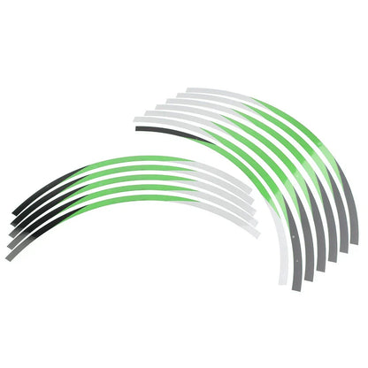 21" 19" Rim Stickers Wheel Stripes Decals Green for Kawasaki KX 250F (2004-2021)