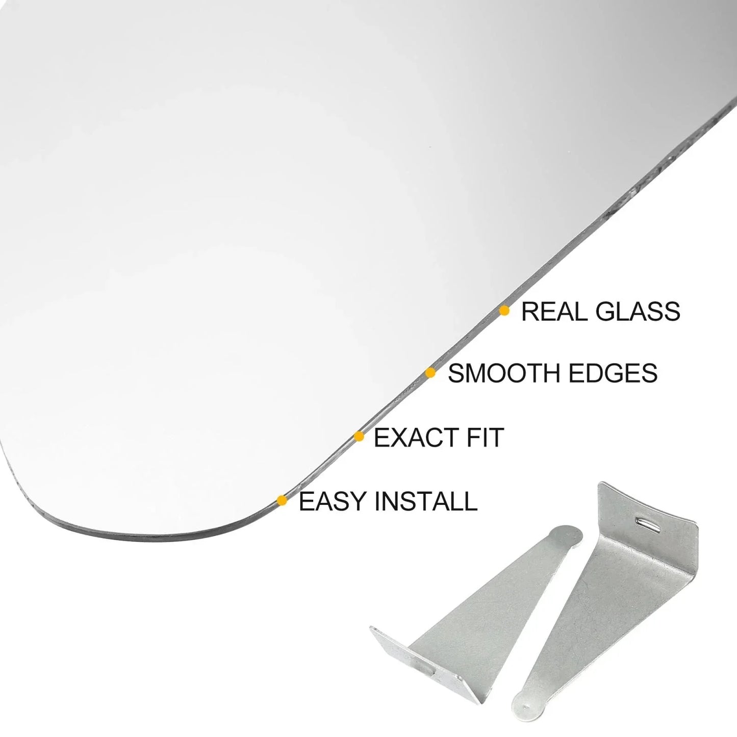 Heated Left Side Mirror Glass Replacement for Hyundai Sonata (2016-2017)