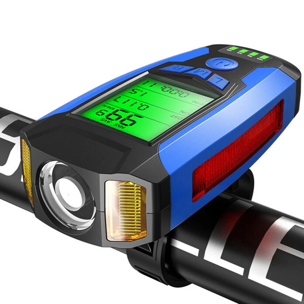 USB Rechargeable LED Bicycle Headlight with Horn for Bike Front Light