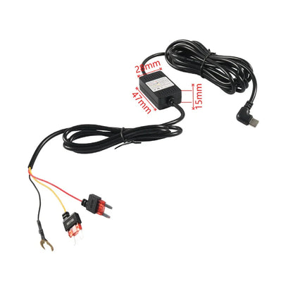 Universal Type C Hardwire Kit Fuse 12/24V to 5V for Car DVR